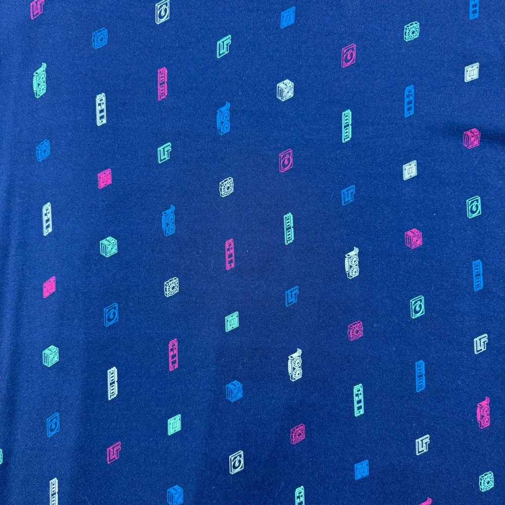 Linus Tech Tips Button Up Shirt‎ Men's Computer Hardware Print Stretch Size 3XL - Picture 2 of 13